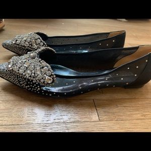 Badgley Mischka sparkling ballerina flats